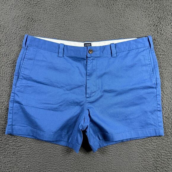 J Crew Shorts Mens 40 Blue Flex 5 Inch Inseam Chino Stretch Preppy Casual NWT - Picture 1 of 14